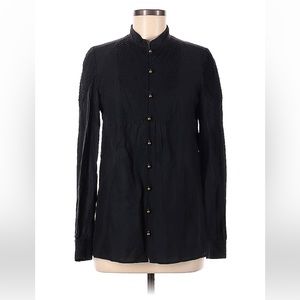 Juicy Couture Silk Cotton Long Sleeve Button Up